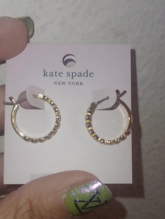kate spade Jewelry - kate spade gold Tone Multi Color Gemstone hoop earrings